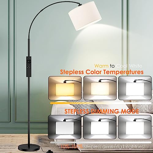 Modern Arc Floor Lamp with Remote Control and Dimmable