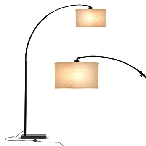 Brightech Logan Arc Floor Lamp - Modern Living Room