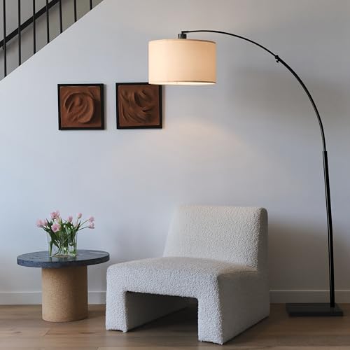 Brightech Logan Arc Floor Lamp - Modern Living Room