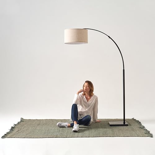 Brightech Logan Arc Floor Lamp - Modern Living Room