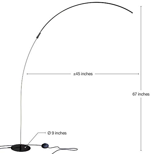 Sparq Arc Floor Lamp - Ultra Bright, 3-Way Dimmable