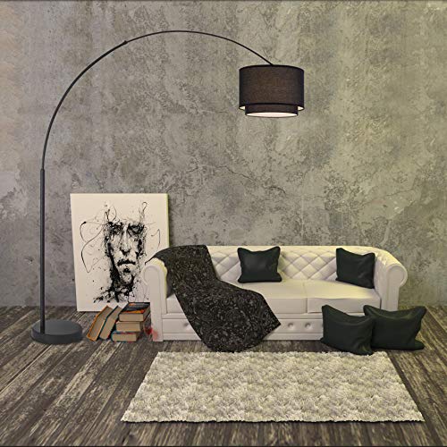Modern 81" Arc Tall Drum Shade Large Floor Lamp