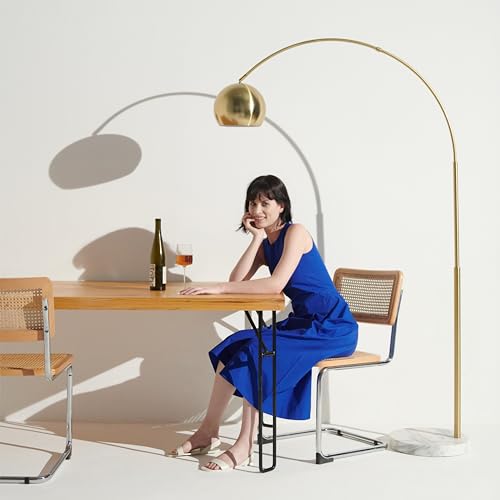 Brightech Olivia Floor Arc Lamp with LED Bulbs