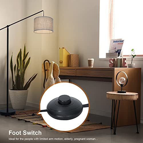 SURAIELEC Arc Floor Lamp, Matt Black Metal Pole
