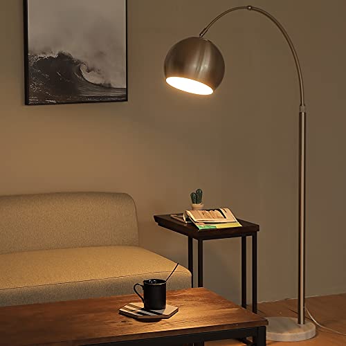 Adjustable Modern Arc Floor Lamp with Rotatable Hanging Shade