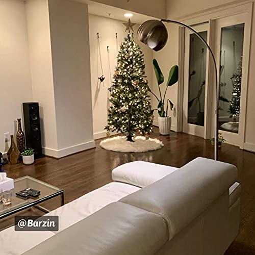 Adjustable Modern Arc Floor Lamp with Rotatable Hanging Shade