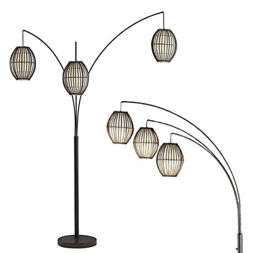 Adesso Maui Arc Lamp, 82", Antique Bronze, 1 Floor