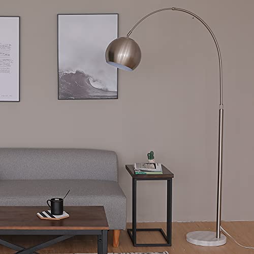 Adjustable Modern Arc Floor Lamp with Rotatable Hanging Shade