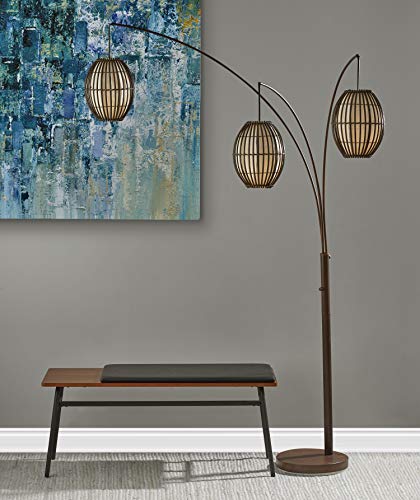 Adesso Maui Arc Lamp, 82", Antique Bronze, 1 Floor