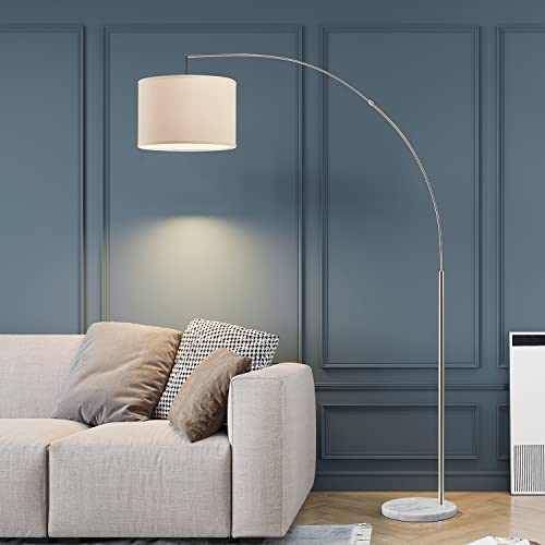 Oneach Modern Arc Floor Lamp - Brushed Steel
