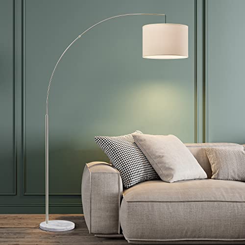 Oneach Modern Arc Floor Lamp - Brushed Steel