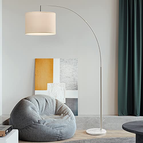 Oneach Modern Arc Floor Lamp - Brushed Steel