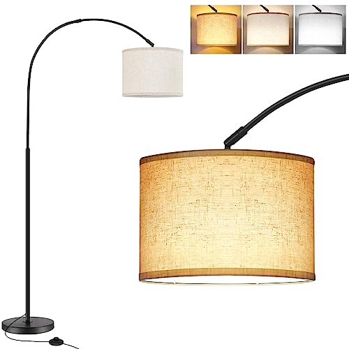 Modern LED Arc Floor Lamp with 3 Color Temperatures