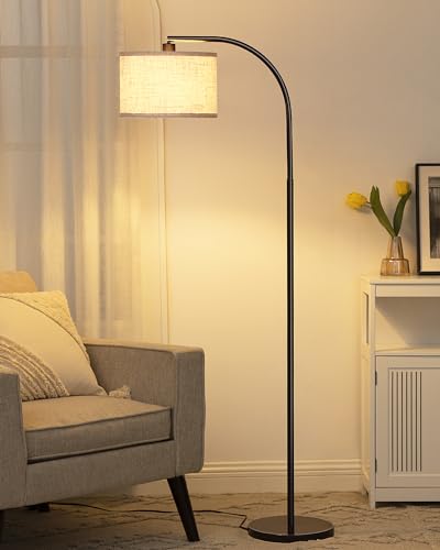 DEWENWILS Black Arched Floor Lamp, Industrial Style