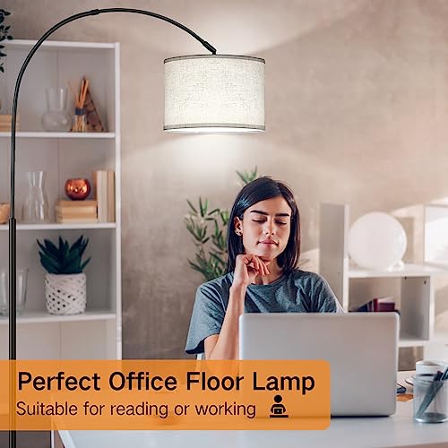 Modern LED Arc Floor Lamp with 3 Color Temperatures