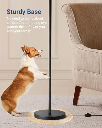 DEWENWILS Black Arched Floor Lamp, Industrial Style