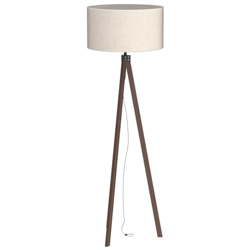 Mid Century Wood Tripod Floor Lamp, Modern Design