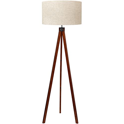 LEPOWER Wood Tripod Floor Lamp, Mid Century Design
