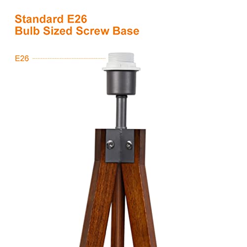 LEPOWER Wood Tripod Floor Lamp, Mid Century Design