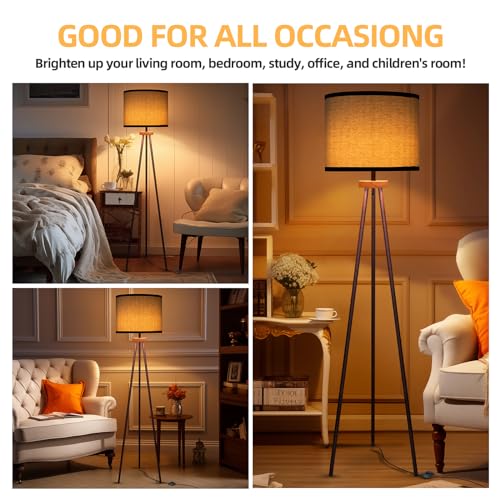 VELXEE Tripod Floor Lamp for Living Room & Office