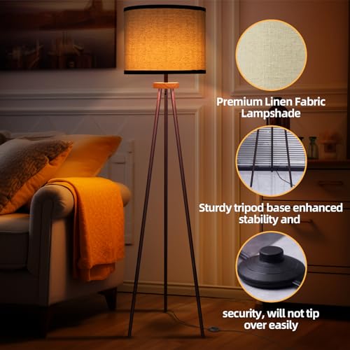 VELXEE Tripod Floor Lamp for Living Room & Office