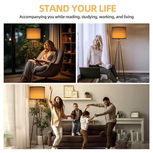 VELXEE Tripod Floor Lamp for Living Room & Office