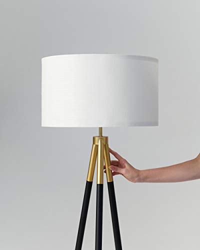 Brightech Levi LED Floor Lamp, Black/Gold, Stylish Room Lighting