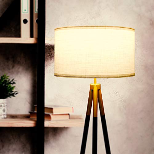 Brightech Levi LED Floor Lamp, Black/Gold, Stylish Room Lighting
