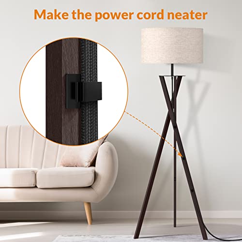 LEPOWER Tripod Floor Lamp with Flaxen Shade