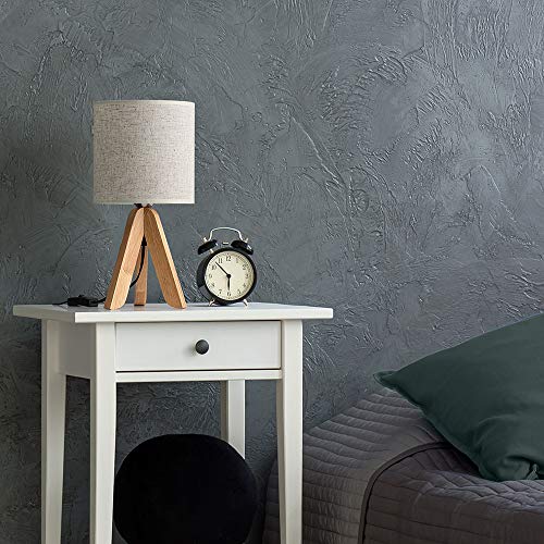 HAITRAL Small Wooden Tripod Table Lamp - 13.4