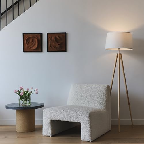 Brightech Emma LED Floor Lamp with Wood Legs