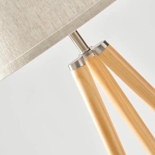 Brightech Emma LED Floor Lamp with Wood Legs