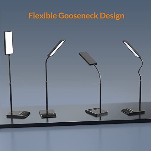 LEPOWER LED Desk Lamp, 800LM for Home Office, 12W Reading , Eye-Caring Desk Light, Touch Table Lamp, Gooseneck Lamp, 50 Lighting Modes, Bright Desk Lamps for Bedroom, Study Room