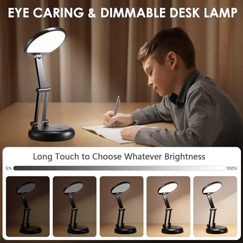 Battery Operated Lamp,3600mAh Battery Powered Lamp,Rechargeable Lamp Battery Lamp,Wireless Lamp Cordless Lamps Rechargeable Table Lamp,Dimmable Desk Lights for Home Office,Desk Lamps for Home Office