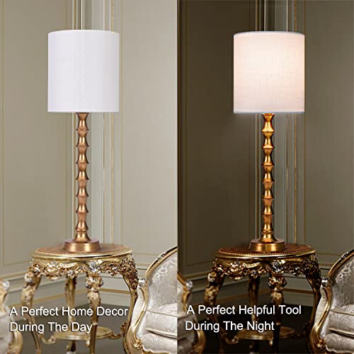 EUO 30.5" Buffet Lamps Set of 2 for Living Room, Buffet Lamps for Dining Room, Gold Lamps Set of 2 for Credenza, Modern Buffet Lamps Set of 2 Tall Skinny, Gold Bamboo Candlestick Lamps for Bedroom