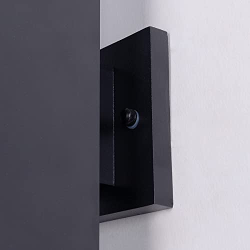 mirrea Modern Outdoor Porch Light Patio Light in 2 Lights with Aluminum Rectangular Tube and Tempered Glass Cover Waterproof Wall Sconce 2 Pack (Matte Black)