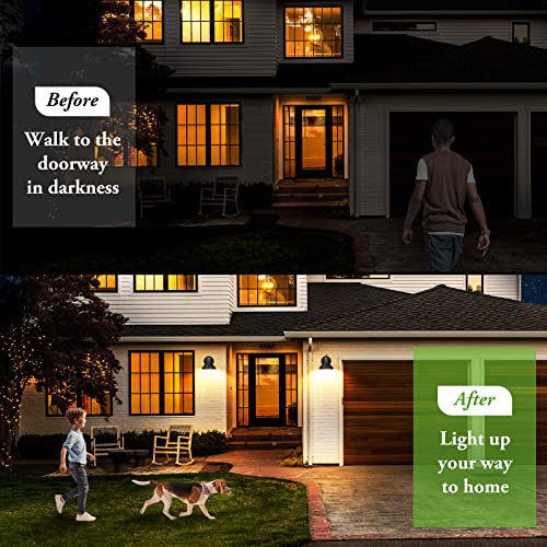 Brightever Outdoor Wall Lantern, 2-Pack Exterior Wall Light Fixtures, Waterproof Anti-Rust Black Wall Mount Lighting, Small E26 Socket Outside Lights for House, Front Porch, Playhouse, Garage
