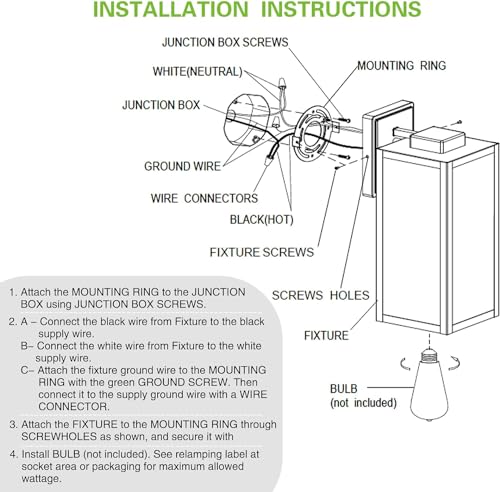 Large Size Outdoor Wall Lights,16 Inch Wall Lantern, Waterproof Exterior Wall Sconce, Anti-Rust Wall Mounted Lighting with Glass Shade, Matte Black Lamp with E26 Socket for Porch, Front Door , 2 pack