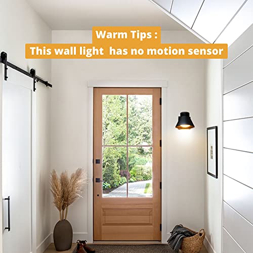 UME 2 Pack LED Outdoor Wall Light Fixtures, Black Front Porch Wall Mount Lighting, Exterior Waterproof Lantern Anti-Rust Farmhouse Barn Wall Sconce for Patio, Doorway, Garage