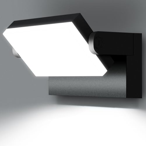 Juyace 60W LED Wall Pack Light Outdoor Commercial Flood Lighting Exterior Security Light Fixtures 360 °Rotation 5000K Porch Light for Garage Walkway Backyard Garden