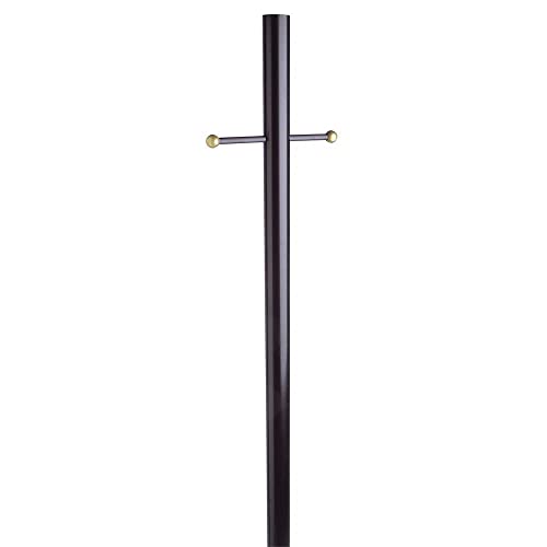Design House 501817 Traditional Outdoor Lamp Post with Plastic Cross Arm, for Driveways and Porches, 80-Inch by 3-Inch, Black