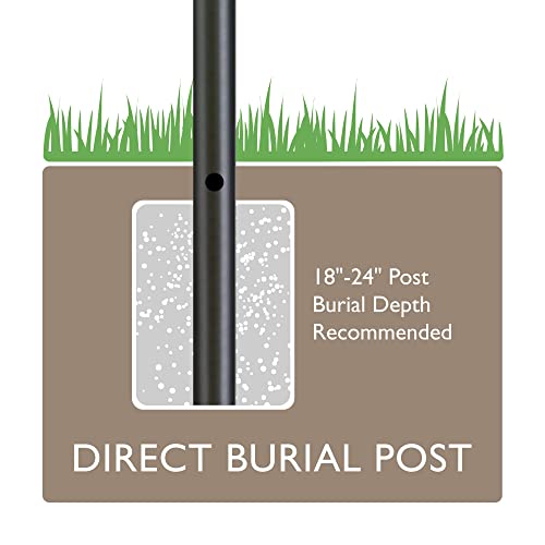 Design House 501817 Traditional Outdoor Lamp Post with Plastic Cross Arm, for Driveways and Porches, 80-Inch by 3-Inch, Black