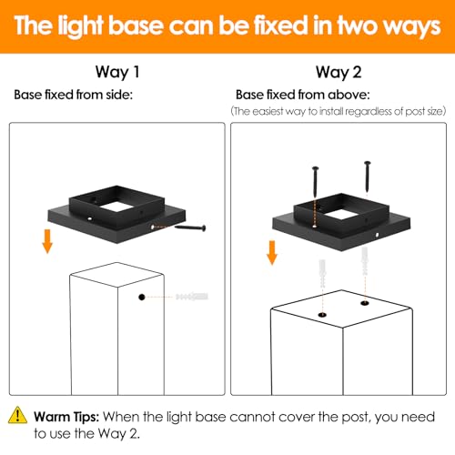 Mlambert 8 Pack Solar Post Lights Outdoor, Waterproof Fence Cap Lights for Deck, 4x4 5x5 6x6 Wooden Vinyl Outdoor Lights with Shinning Effect, Black