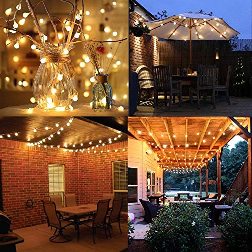 Globe String Lights 20ft 40 LED USB Powered Warm White Fairy Lights for Birthday Party Wedding Christmas and Home Decoration.