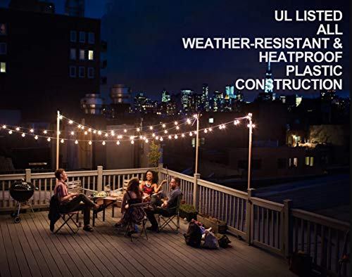 Lampat String Lights, LED 25Ft G40 Globe String Lights with Bulbs-UL Listd for Indoor/Outdoor Commercial Decor