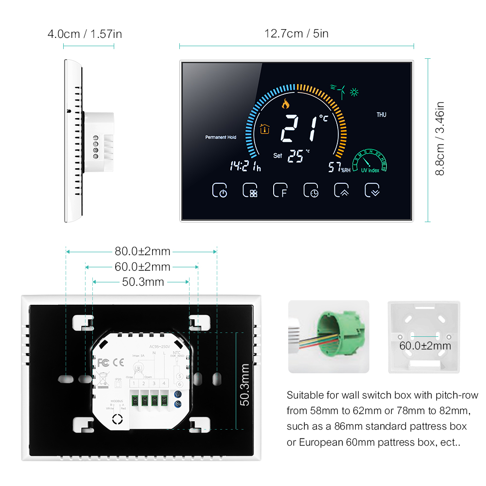 Goolrc Wi-Fi Smart Thermostat with Voice Control