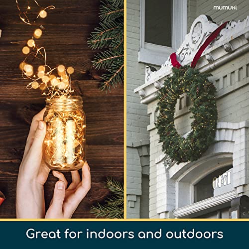 MUMUXI LED Fairy Lights Battery Operated String Lights [12 Pack] 7.2ft 20 Battery Powered LED Mini Lights, Centerpiece Table Decorations, Wedding Party Bedroom Mason Jar Christmas, Warm White