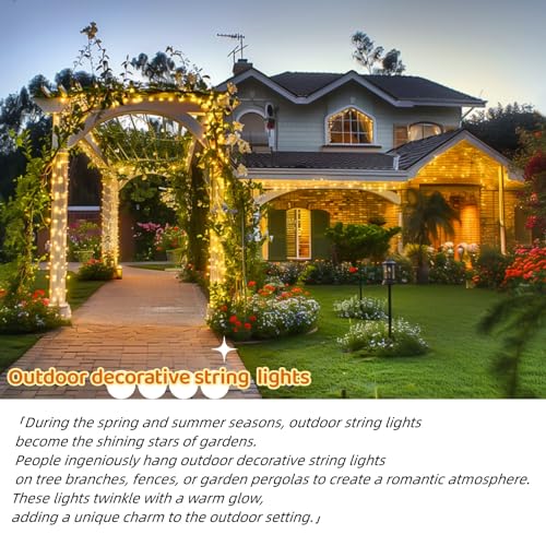 JMEXSUSS 168FT 600 LED Christmas Lights Outdoor Waterproof 8 Modes Indoor Christmas String Lights Warm White Christmas Tree Lights Plug in for Room Bedroom Wedding Party Holiday Decorations.