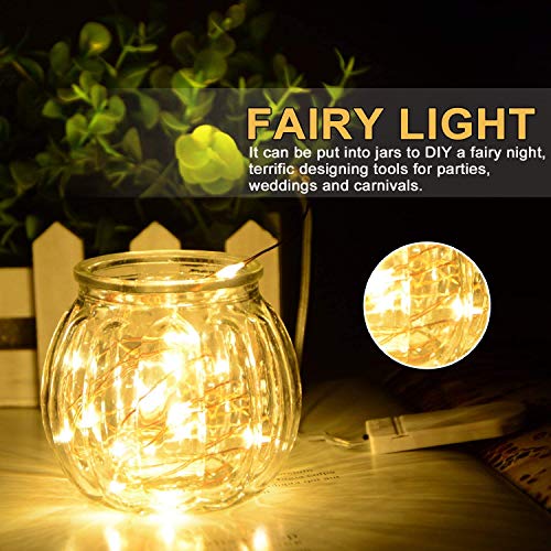 10Ft/30 LEDs Fairy,Starry , String Lights for Indoor&Outdoor Decoration Wedding Home Parties Christmas Holiday, Waterproof,Battery Operated.(Warm White)