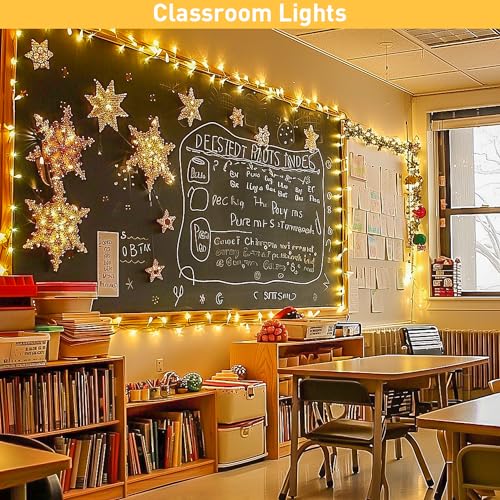 JMEXSUSS 66ft 200 LED Christmas String Lights Indoor Outdoor Waterproof, Warm White Christmas Lights Clear Wire, 8 Modes Twinkle Lights Plug in for Tree Bedroom Wedding Classroom Christmas Decorations